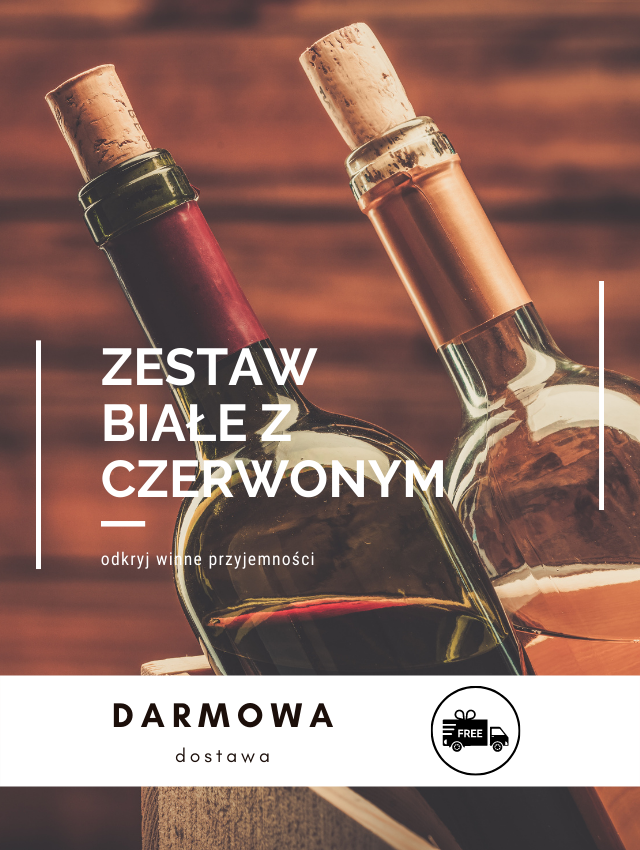Zestaw 6 win "Białe z czerwonym"