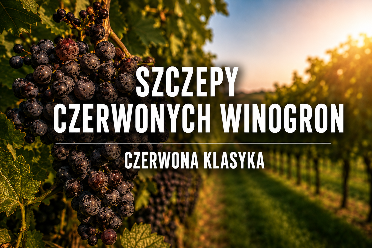 Szczepy czerwonych winogron.